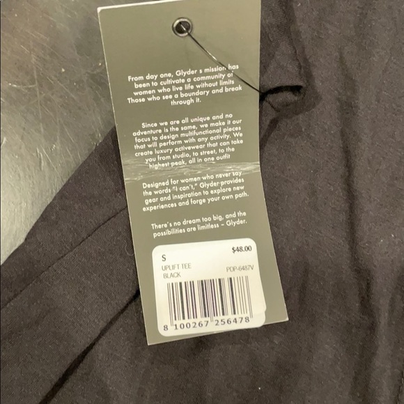 NWT Glyder UPLIFT TEE: BLACK, size Medium - Picture 5 of 5